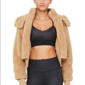 ALO Yoga Camel Teddy Sherpa Jacket